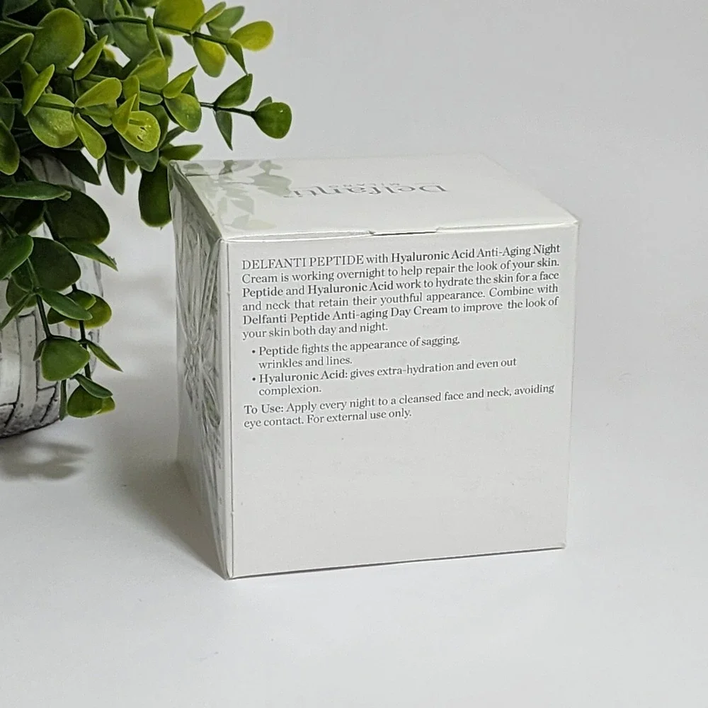 Delfanti Peptide with Hyaluronic Acid Night Cream Rejuvenating Nourishing 1.7 oz